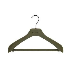 Authentic GUCCI Green Velvet Boutique Logo Suit Jacket Pants Hanger 14" with Bar